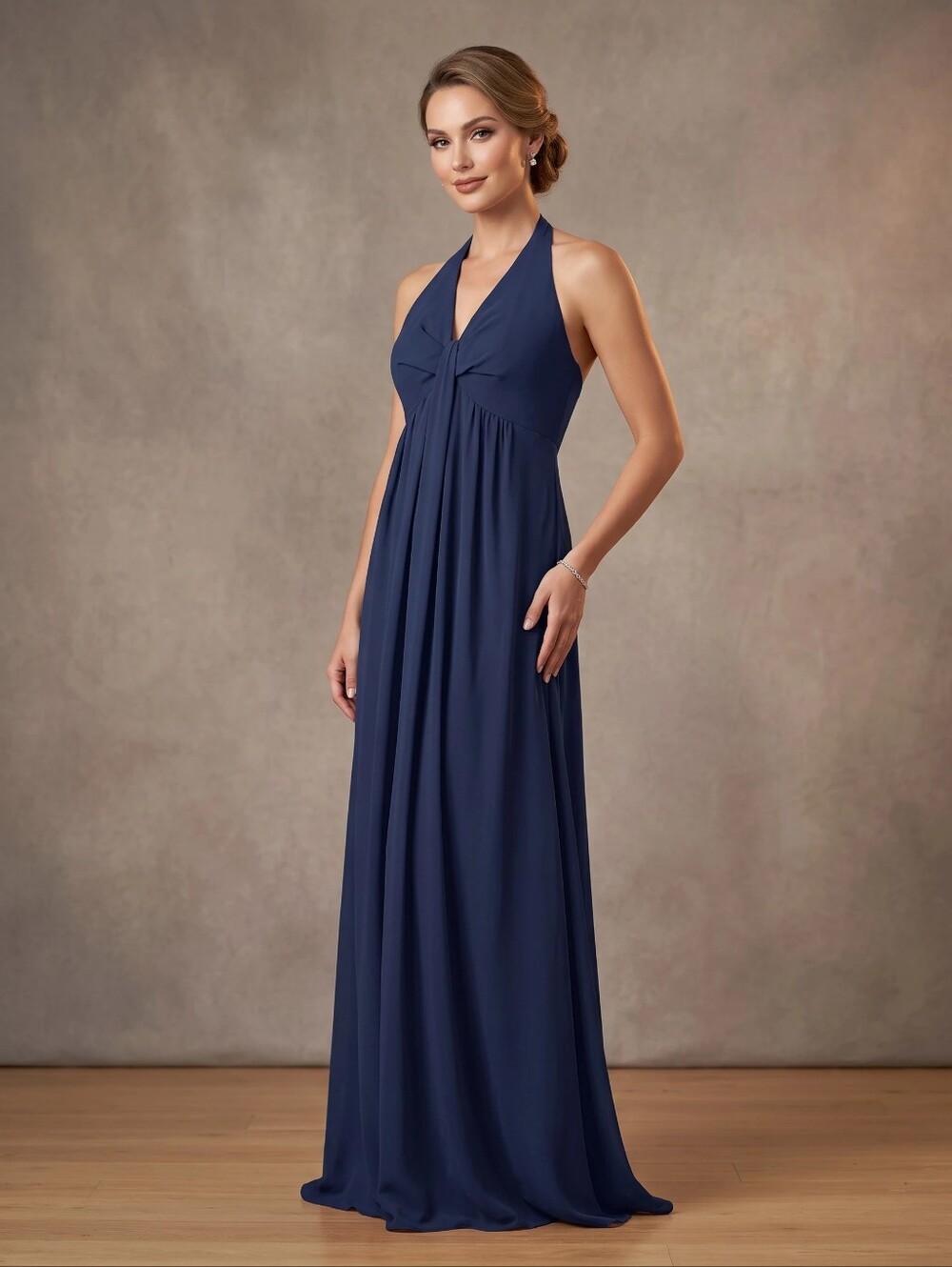 🆕️ Sweet Pot Sleeveless Navy Blue Maxi Dress Womens Size 12 - Twist Front